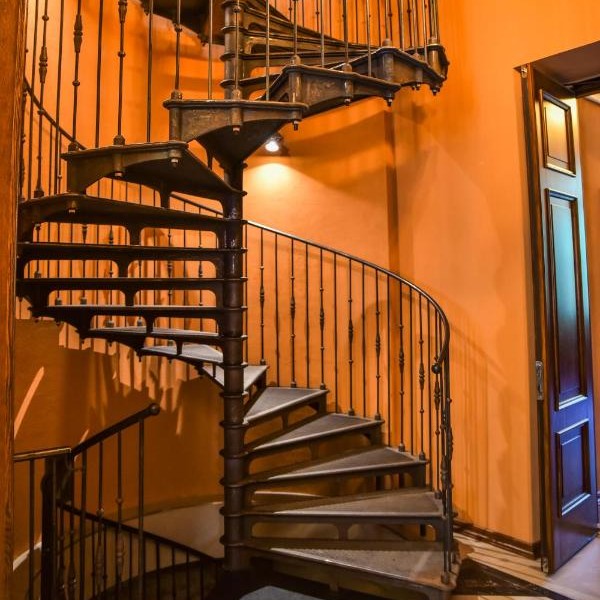 Cast iron spiral staircase model Grand Paris in the Fellin Castle (Estonia)