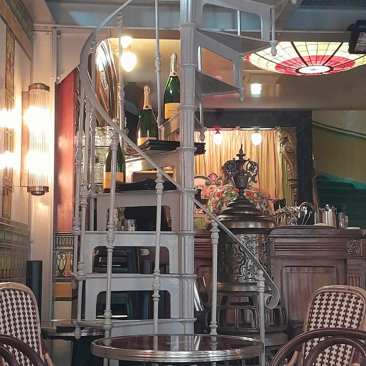 Mirecourt model in the Cafe Au Vieux Saint Antoine in Brussels (Belgium)