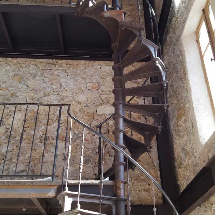 Double spiral staircase model Paris at the shop of English Garden in Valbonne (France)